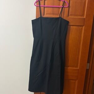 Everlane Black Midi Dress with Spaghetti Straps